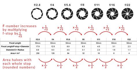 F-Stops Chart 的图像结果