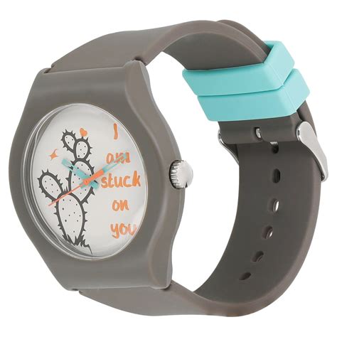 Buy Online Fastrack Valentine Quartz Analog Grey Dial Silicone Strap ...