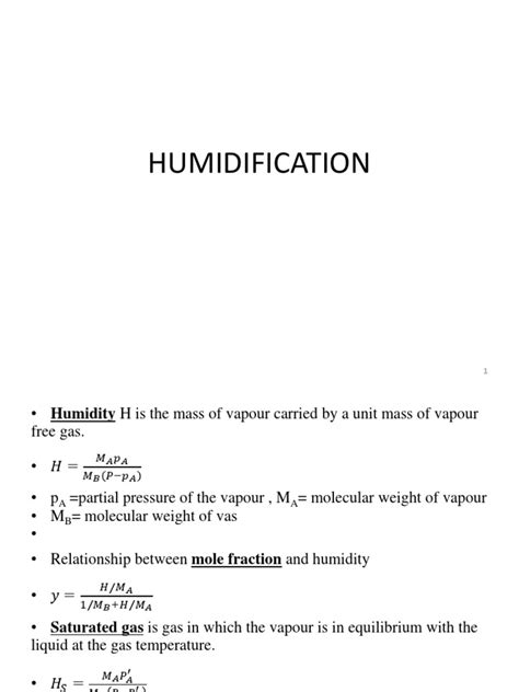 Image result for Humidification Formula