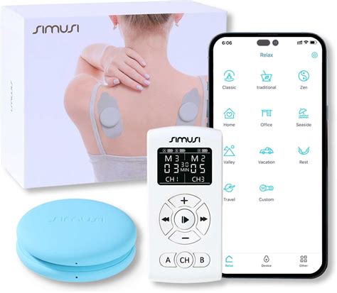 Amazon.com: SIMUSI Wireless Tens Unit Muscle Stimulator with APP and Remote Control - 18 Modes ...