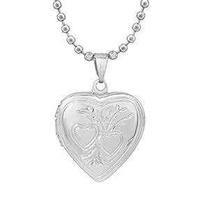 Buy Zumrut Silver Plated Heart-Shaped Picture Openable Mini Photo Frame ...