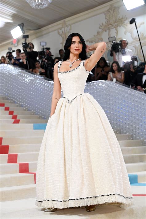 At the Met Gala 2023, Chanel Wedding-Style Dresses Worn by Dua Lipa and ...