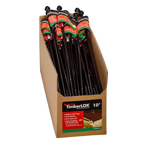 TimberLOK by FastenMaster 10-in Black Ecoat Hex-Head Exterior ...