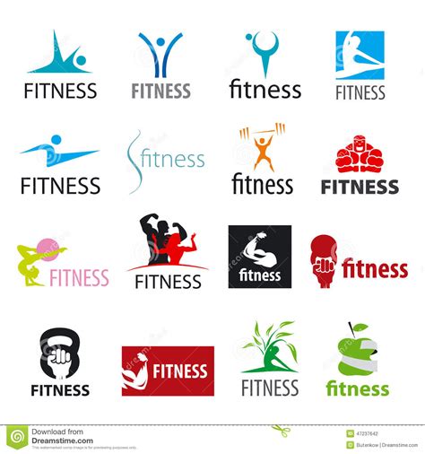 Vector Logos Fitness And Sports Stock Vector - Illustration of idea ...