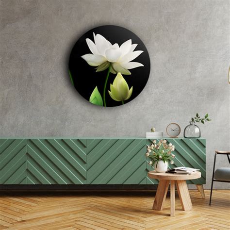 Gracefully White Lotus Canvas (Matte Finish) – The Artment