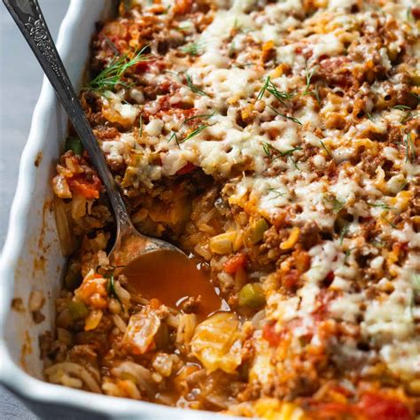 Easy Hamburger And Cabbage Casserole Cabbage Ground Beef Casserole