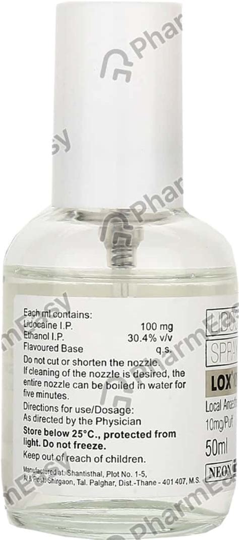 Buy Lox 10% Bottle Of 50ml Spray Online at Flat 15% OFF | PharmEasy