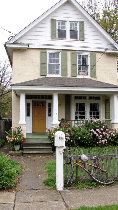 20 Colonial House Exterior Cream Color Schemes That Soften The Look
