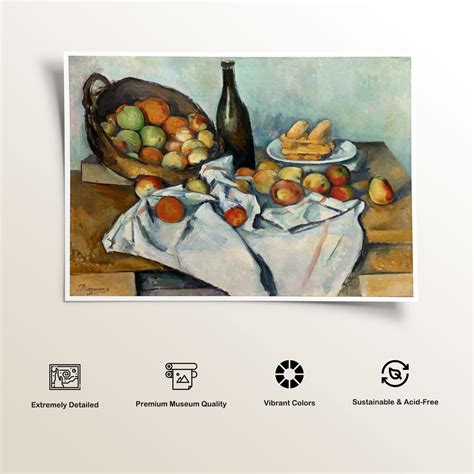 The Basket of Apples Painting & Wall Art Print by Paul Cezanne ...