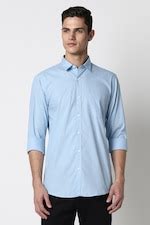 Buy Men Blue Slim Fit Print Full Sleeves Casual Shirt Online - 965060 ...