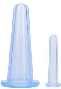 Vinban Facial Cupping Set Silicone Suction Transparent, Set of 2 Facial ...