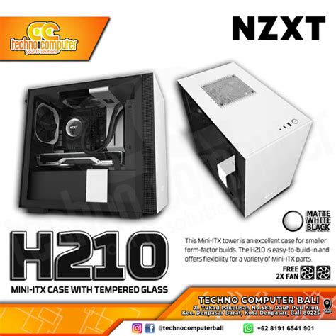 Jual CASING NZXT H210 Matte White - mini ITX Tempered Glass - FREE 2x ...