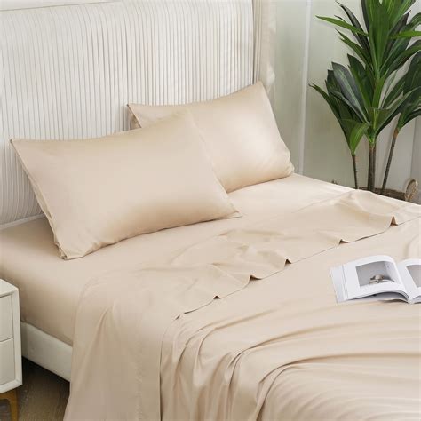 Amazon.com: DOWNCOOL King Size Sheets Set - 100% Cotton Sheets, King ...