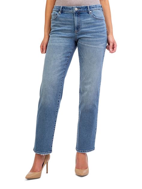 Jordache Women's High Rise Straight Leg Jeans - Walmart.com