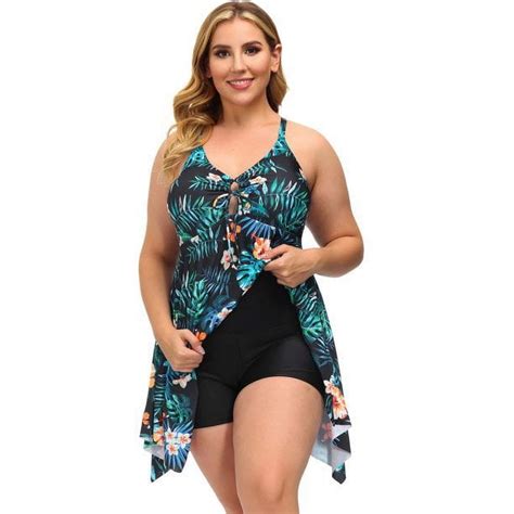 Plus Size Swim Dress for Women Tummy Control Bathing Suit with ...