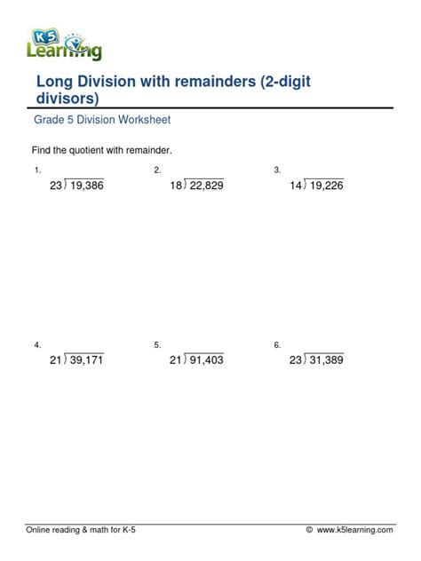 Division Using Two Digit in Grade 5 的图像结果