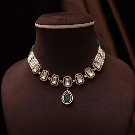 Kundan Choker Necklace & Polki Choker Necklace