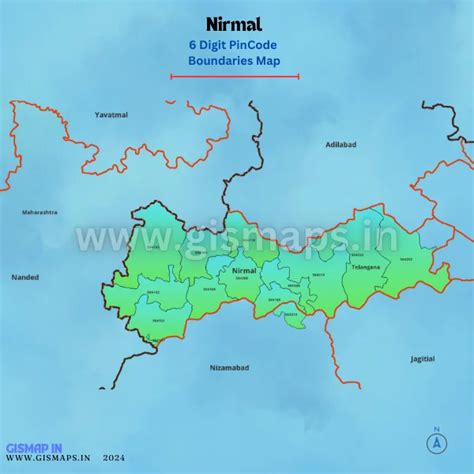 Nirmal PincodeBoundaries Map (Telangana)