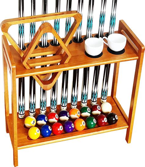 Elaine Mercure Pool Stick Holder Floor Stand Holds 9 Cues & Pool Table ...