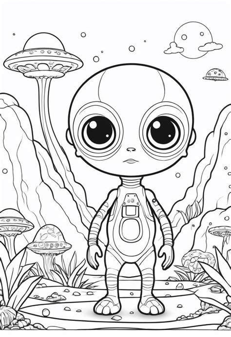Image result for Alien Coloring Pages Preschool