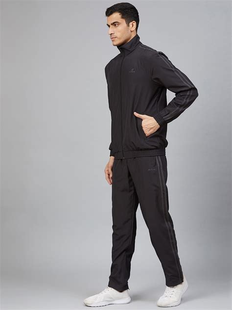 Alcis Men Solid Black Track Suit MAA20C932100-S – Sportsstation
