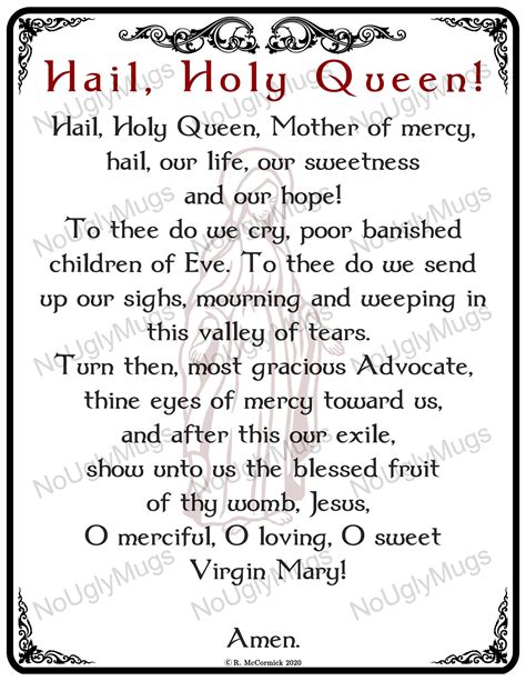 Free Printable Hail Holy Queen Prayer - Printable Templates