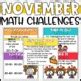 November Math Challenges for 2nd Grade - Thanksgiving Math Activities