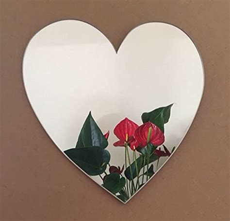 Buy BIGIMALL Heart Shaped Acrylic Mirror, Wall Mount, Artwork, 9.8L x 3 ...