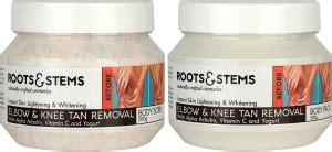 Roots & Stems Combo Pack of 2 Elbow & Knee Tan Removal Body Scrub And ...