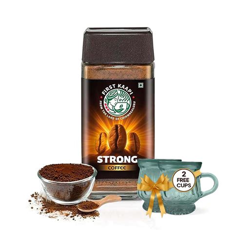 FIRST KAAPI Strong Instant Coffee - Chicory Coffee Powder with 2 Free ...