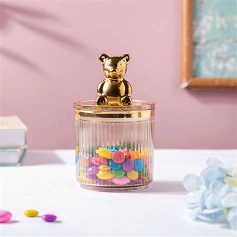Vintage Jar With Bear Lid Amber 350ml Online - Premium Airtight Jar ...
