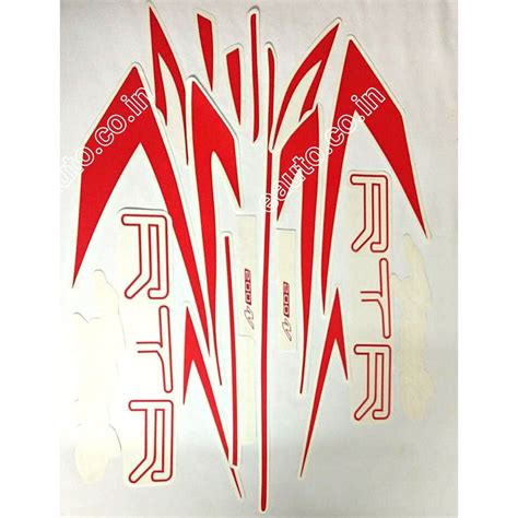 Graphics Sticker Set for TVS Apache RTR 200 4V | Black & Red | Vinyl D