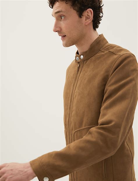 Buy Faux Suede Biker Jacket at Marks & Spencer