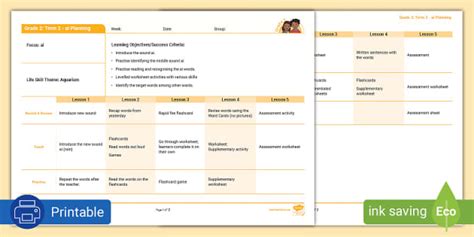 Grade 2 Phonics Term 2: ai Planning (teacher made) - Twinkl
