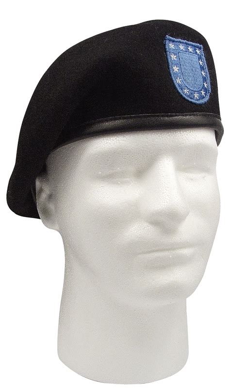 ''Inspection Ready'' Black Beret W/Flash