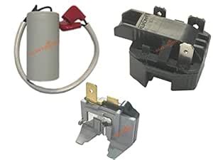 PARDZWORLD Relay 3 Pin & Overload Protector (OLP) & Capacitor (6 Mfd ...