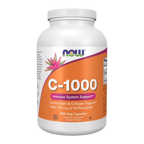 Buy VitaminC-1000 500 Caps By Now Foods – HerbsPro.in
