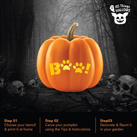 Boo Dog Paw Pumpkin Stencil - Allthingshallows.com – AllThingsHallows