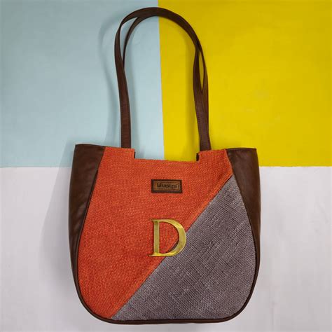 Fanta Geometry Mania Tote with Initial Customization – Bhastra Bags