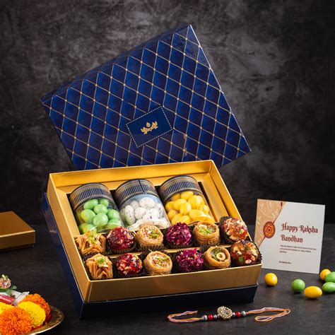 Regal Rakhi Indulgence- Assorted Baklava Sweets, Fusion Laddu & Dryfru ...