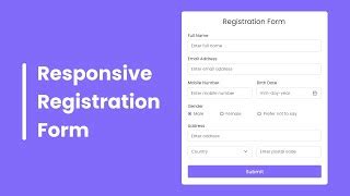 Tutorial How to Make Registration Form HTML 的图像结果