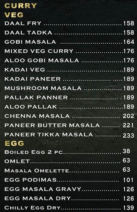Menu at Akar Imperial Restaurant, Chennai
