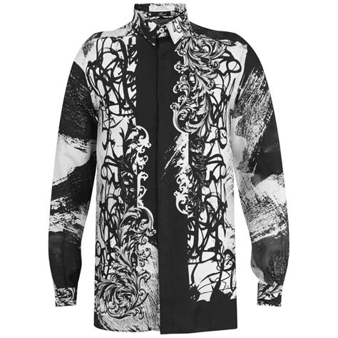long sleeve versace shirts for men
