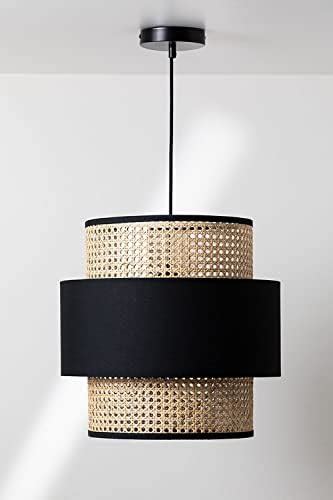 Buy AKWAY Wicker Rattan Cane Webbing Bamboo Hanging lamp Pendant lamp ...