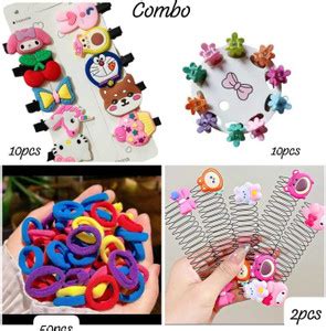 Ruhi Baby girl hair accessories hair clips,rubber band,mini clutcher ...