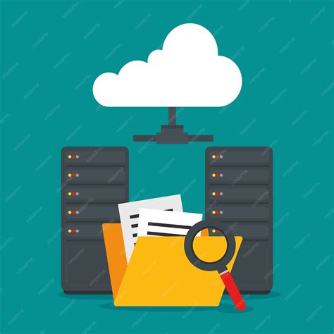 File and lupe of cloud computing and services theme vector illustration ...