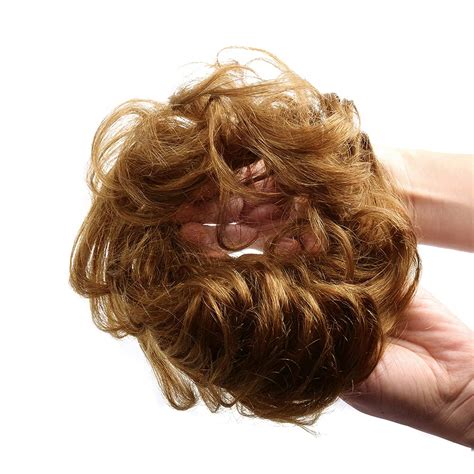 Bella Hair Messy Bun Human Hair Scrunchie, Instant Up-do Donut Chignon ...