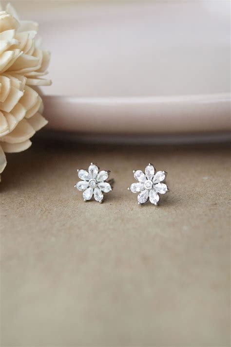 Miracle Flower Sterling Silver Stud Earrings | 925 Silver Jewelry by ...
