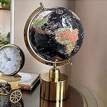 GLOBE DADDY Educational and Antique Blue Wooden Tripod for Home Decor ...
