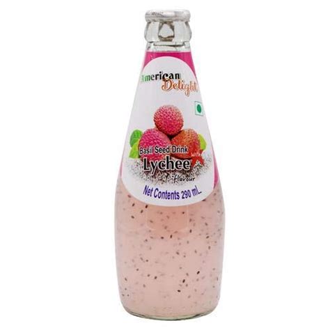 American Delight Basil Seed Drink Lychee Litchi 290ml : Amazon.in ...